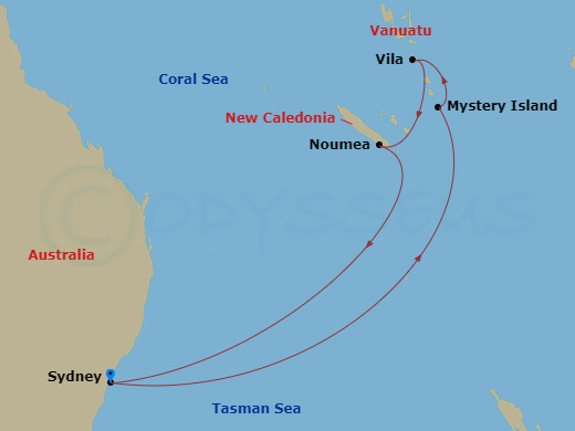 South Pacific cruise from Sydney