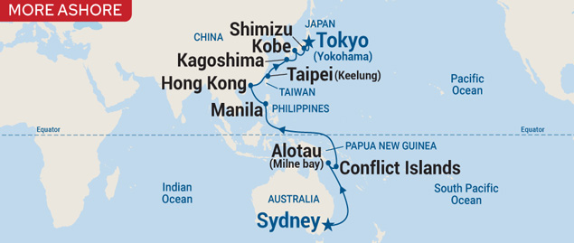 Sydney to Tokyo cruise