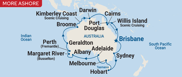 Round Australia from Brisbane cruise